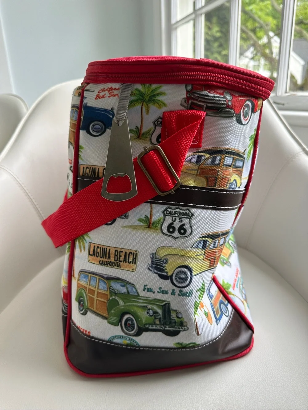 Tommy Bahama Route 66 Surf Beach Vintage Retro Insulated Cooler w/ Bottle Opener